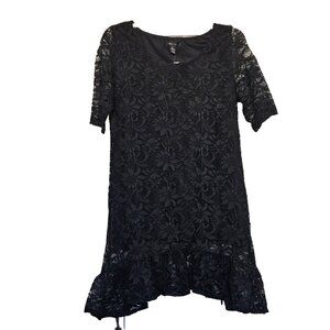 NWT Style & Co Lace Dress, Size S, Small, Black, Lined, Half Sleeve Prom, Party